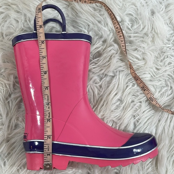 Northside Little Girls' Classic Solid Rainboot Pink / Purple Slip On Size 1 NEW - Picture 14 of 15